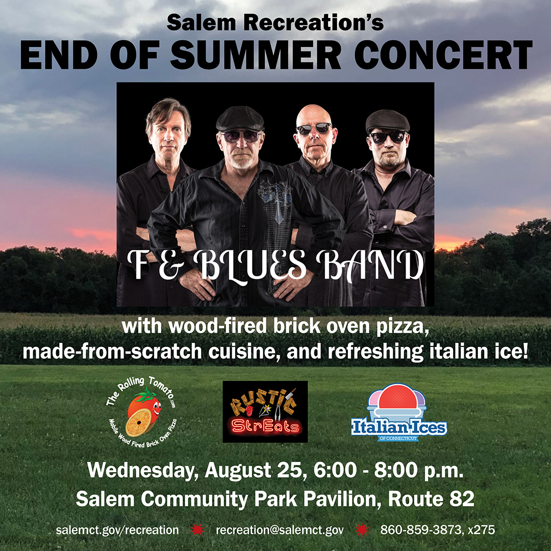 2021 End of Summer Concert, August 25, 6pm, Pavilion