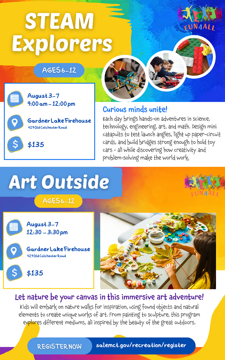Fun4All STEAM Exploreres &amp; Art Outside Summer Camps