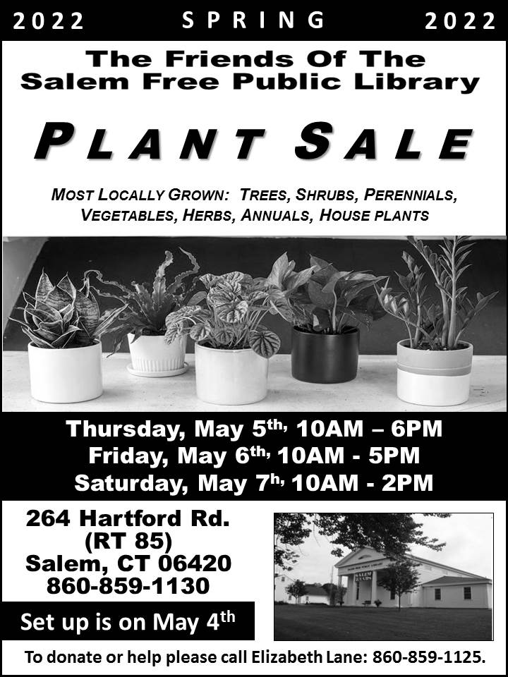 Salem Free Public Library Spring Plant Sale, May 5 to May 7