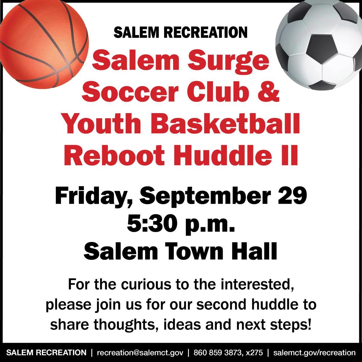 Salem Youth Soccer/Basketball Reboot