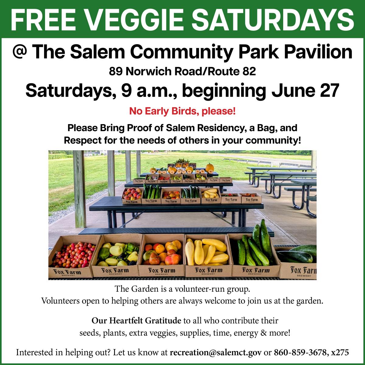 Free Veggie Saturdays