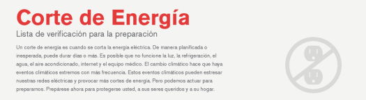 Red Cross Power Outage - Spanish