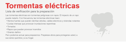 Red Cross Thunderstorms - Spanish
