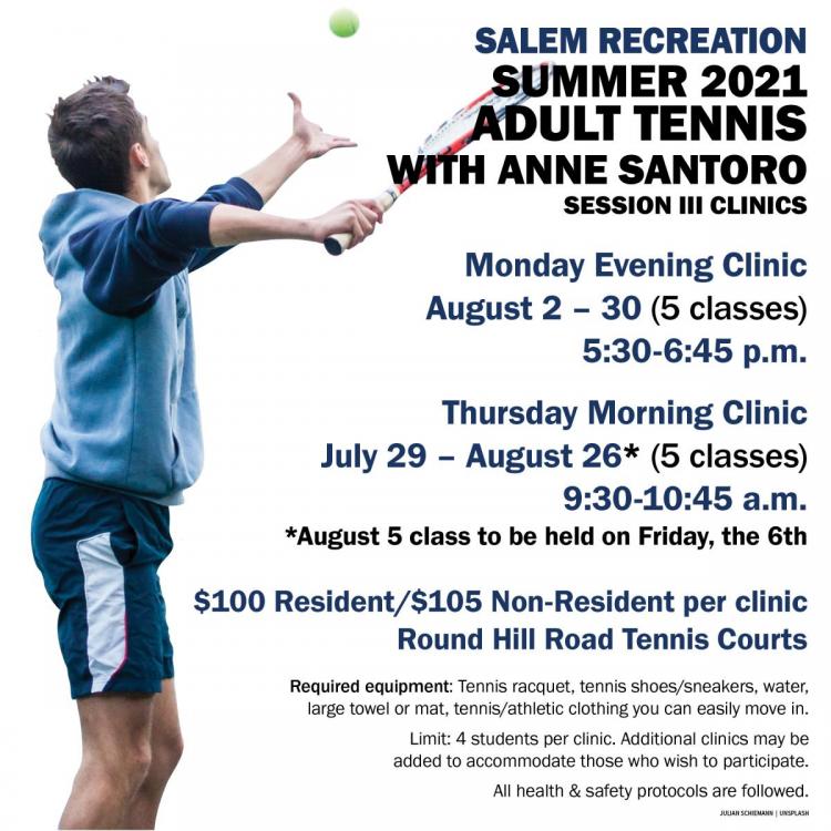Adult Tennis with Anne Santoro - Session III