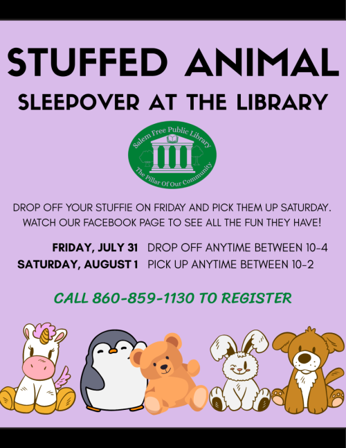 Stuffed animal sleepover