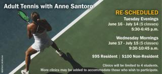 Summer 2020 Adult Tennis with Anne Santoro - Re-scheduled