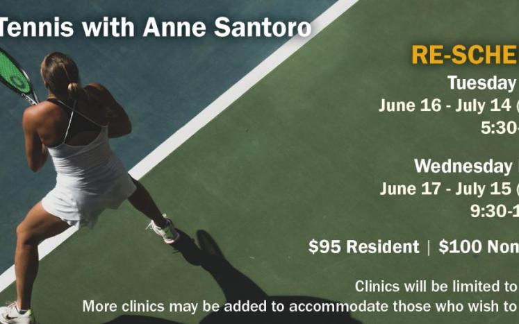 Summer 2020 Adult Tennis with Anne Santoro - Re-scheduled